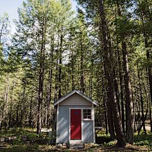 The outhouse! Even has 2 toilets