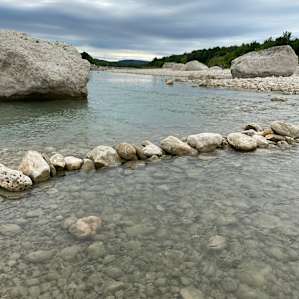 Medina River. Lots of Boulders and River rocks