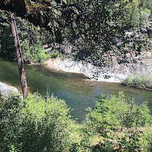 Consumnes River-2 mile walk from campsites.