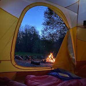 View from the sleeping bag.