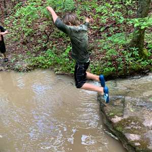 Jumping in the creek