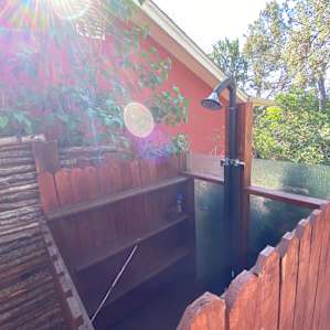 Outdoor shower (with hot water!)
