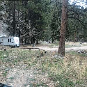 Resident RV once the trucks left and what looks like a more level site