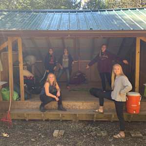 The lean-to is quite roomy and very sturdy.