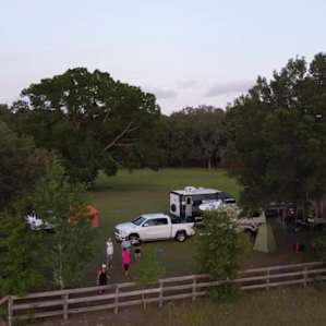 Drone shot of the West pasture, facing East.