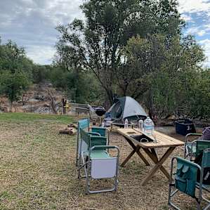 Large space for throwing a football and hanging out. Table and chairs were provided - great for board games in the evening.