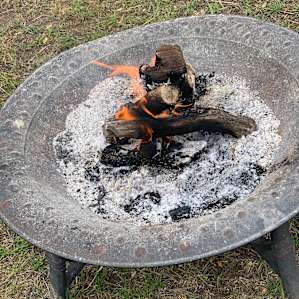 Fire pit! We purchased wood for Mel and Dave - worth it!