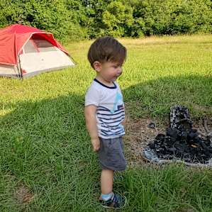 It was our tot's first camping trip :)