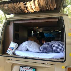 Enjoy a hip 79 VW Westy Campmobile