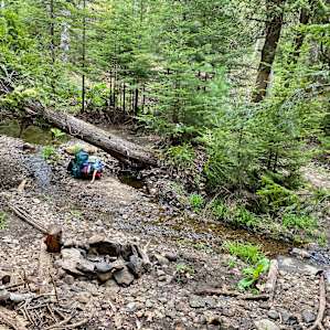 another angle of the creekside fire pit