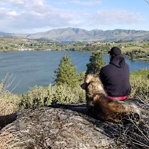 Roses lake, with a small view of Chelan in the back