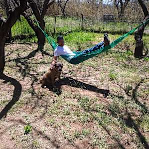 Relaxing out back!