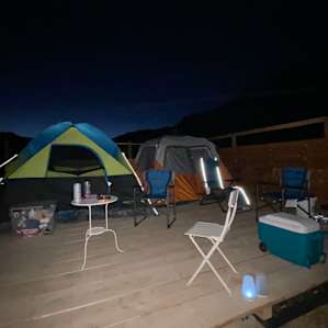 Our platform at night.