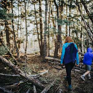 There are several hiking trails that are located right on the property. They lead across meadows and near the cliffs. Crystal, our host, was kind to provide a trail map.