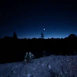 Evening twilight over the river. The stars were amazing!