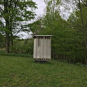 The outhouse was clean