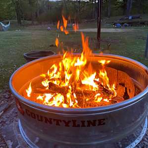 Scott lent us a saw so that we could chop up firewood, we had an awesome fire every night!