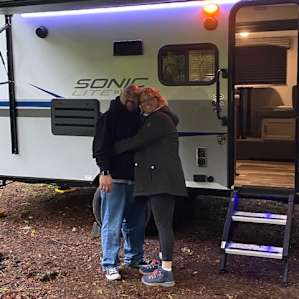 Our first RV in our first camping spot!