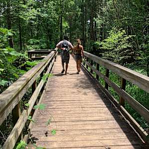 There is a two mile loop around the lake at Daingerfield State Park