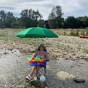 Shady Lower Yuba River Campsite 1