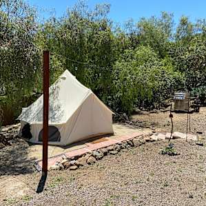 Here's the Yurt from the outside.