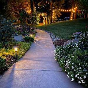 Well lit at night