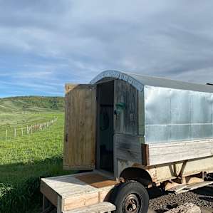 The “sheep wagon”. We loved it!