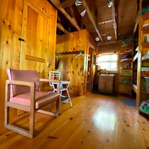 The inside of the cabin