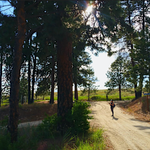 Walking along the the many roads in the area