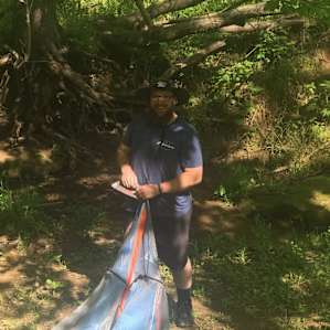 Perfect spot over the creek to hang