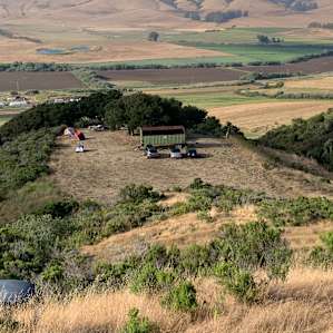 View of campsite from up the mountain!