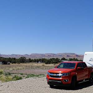 This is our campsite showing the view. It was great!