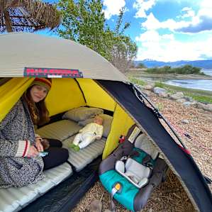 Camp site directly at the beach