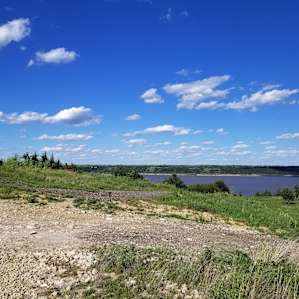 View from the top of the hill where the restroom for this site are located.