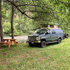 Riverfront camping.