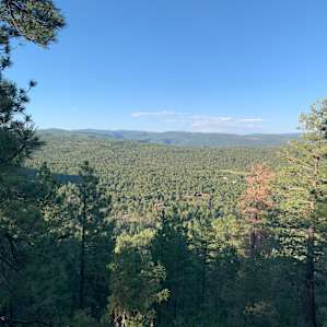 View at the top of the hiking trail above Le Cueva Magic