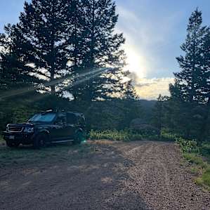 Campsite #2. It is right on the road but it’s at the top of the property.
