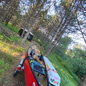 Wooded campsite.