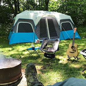 Large site (our tent is big!) and great fire ring