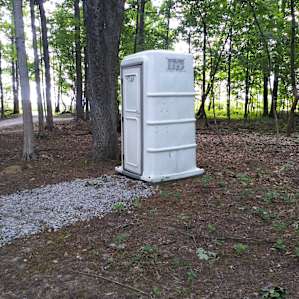 Clean porta potty and close to all sites.
