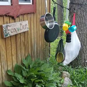 cooking gear outside cabin