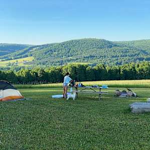 Setting up camp