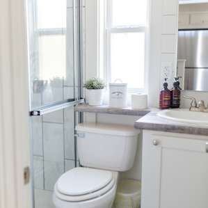 Full bath - shower, toilet and sink!