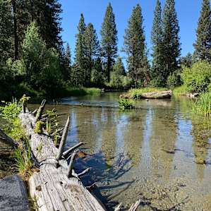 The stream next to the RV/tent sites