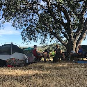 Camping next to the vi