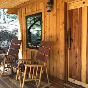 The perfectly quaint front porch. Rocking chairs were perfect for making plans and sipping coffee in the morning.