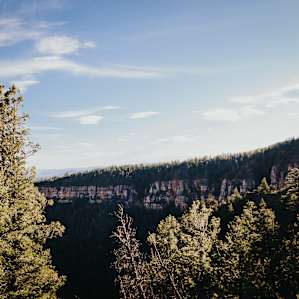 Ocate Cliffs is beautiful and well worth the short hike to see it.