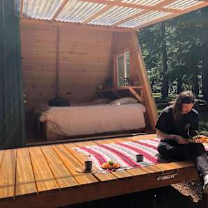 Moon A-Frame Tiny Cabin