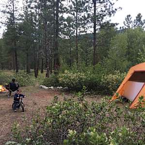 The main tent site comfortably fit our giant 4 person tent.