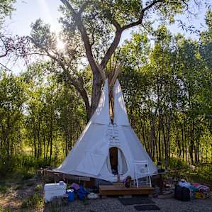 Tipi camping at RiverWalk